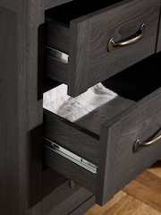 Dark Brown Oakham Oak Effect 8 Drawer Chest of Drawers - Image 5 of 10