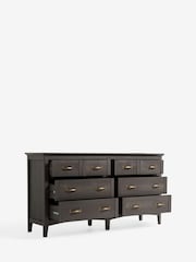 Dark Brown Oakham Oak Effect 8 Drawer Chest of Drawers - Image 7 of 10