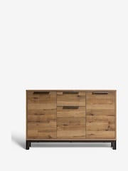 Dark Natural Bronx Oak Effect Space Saving Large Sideboard - Image 1 of 12