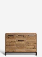 Dark Natural Bronx Oak Effect Space Saving Large Sideboard - Image 2 of 12