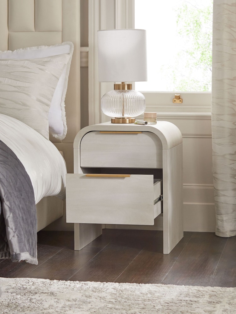 Light Natural Mia Oak Effect Bedside Table - Image 2 of 7