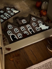 Grey Halloween House Coir Doormat - Image 2 of 6