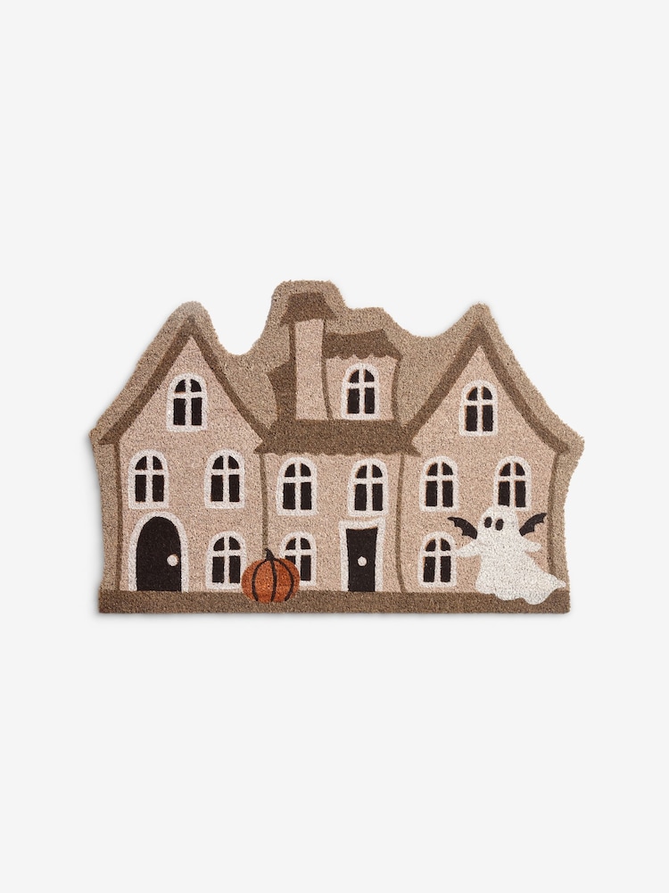 Grey Halloween House Coir Doormat - Image 6 of 6