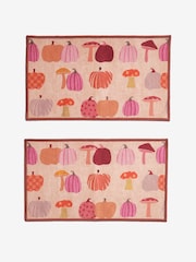 Set of 2 Orange Washable Pumpkin Doormats - Image 4 of 5