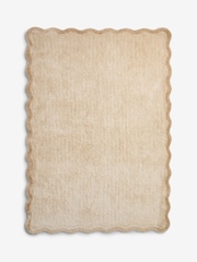 Light Natural Soft Scallop Washable Rug - Image 5 of 5
