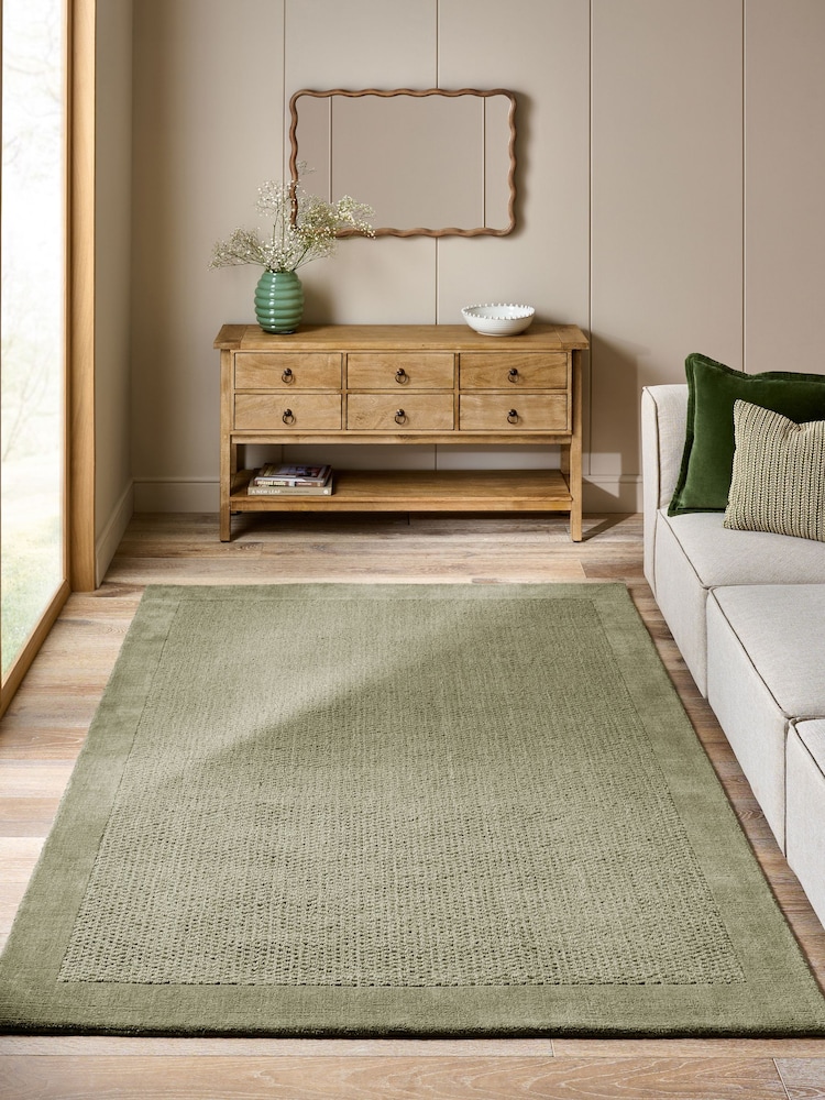 Green Florence Border Rug - Image 1 of 5