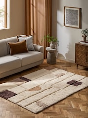 Light Natural Berber Abstract Shapes Rug - Image 1 of 7