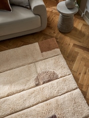 Light Natural Berber Abstract Shapes Rug - Image 2 of 7