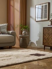 Light Natural Berber Abstract Shapes Rug - Image 4 of 7