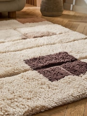 Light Natural Berber Abstract Shapes Rug - Image 5 of 7