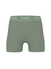 Victoria's Secret PINK Faded Sage Green Seamless Logo Shorts - Image 3 of 3