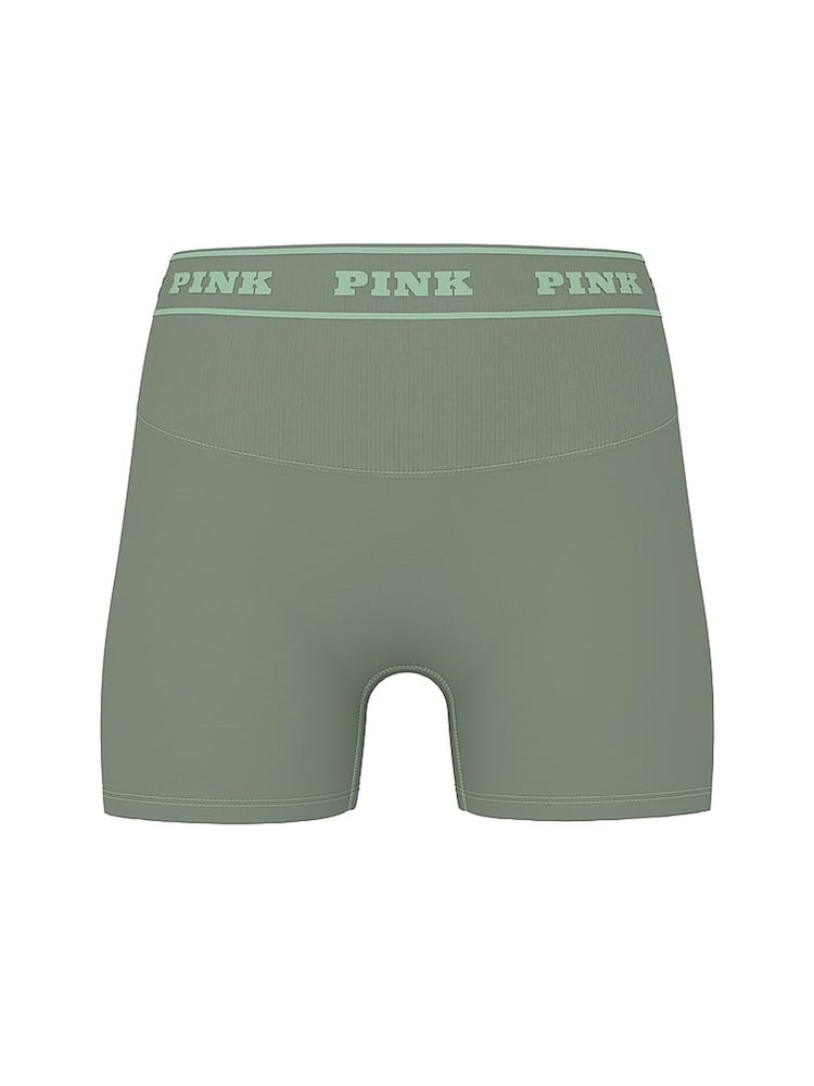 Victoria's Secret PINK Faded Sage Green Seamless Logo Shorts - Image 3 of 3