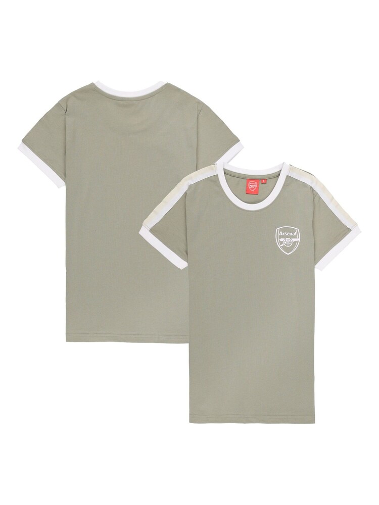 Fanatics Womens Green Arsenal Tape Detail 100% Cotton T-Shirt - Image 1 of 3