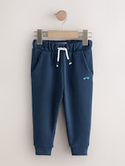 Navy Blue 100% Cotton Car Emborided Joggers - Image 1 of 1
