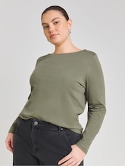Simply Be Black 100% Cotton Slash Neck T-Shirts 3 Pack - Image 3 of 4