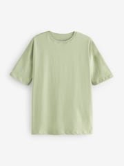 Simply Be Black/ Sage/ White Boyfriend 100% Cotton T-Shirts 3 Pack - Image 7 of 8