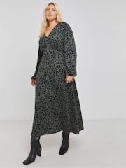 Simply Be Green Supersoft Midi Dress - Image 4 of 4