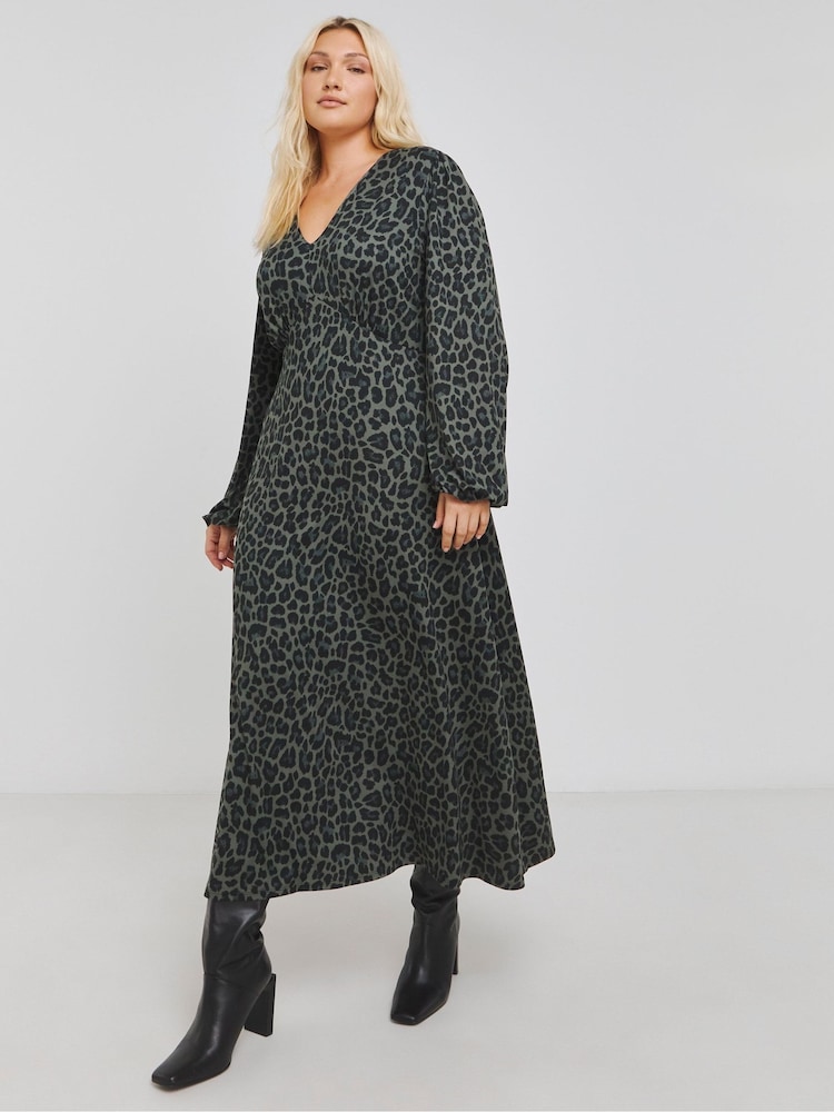 Simply Be Green Supersoft Midi Dress - Image 4 of 4