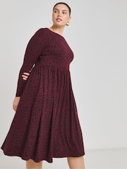 Simply Be Brown Supersoft Pocket Midi Dress - Image 1 of 4