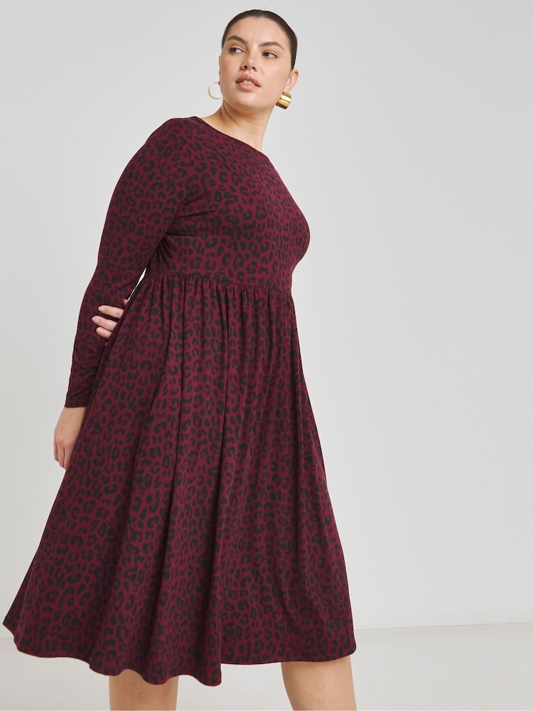 Simply Be Brown Supersoft Pocket Midi Dress - Image 1 of 4