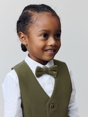 Khaki Green Waistcoat Shirt Trousers and Bow Tie Set (3mths-9yrs) - Image 2 of 10