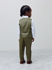 Khaki Green Waistcoat Shirt Trousers and Bow Tie Set (3mths-9yrs) - Image 3 of 10