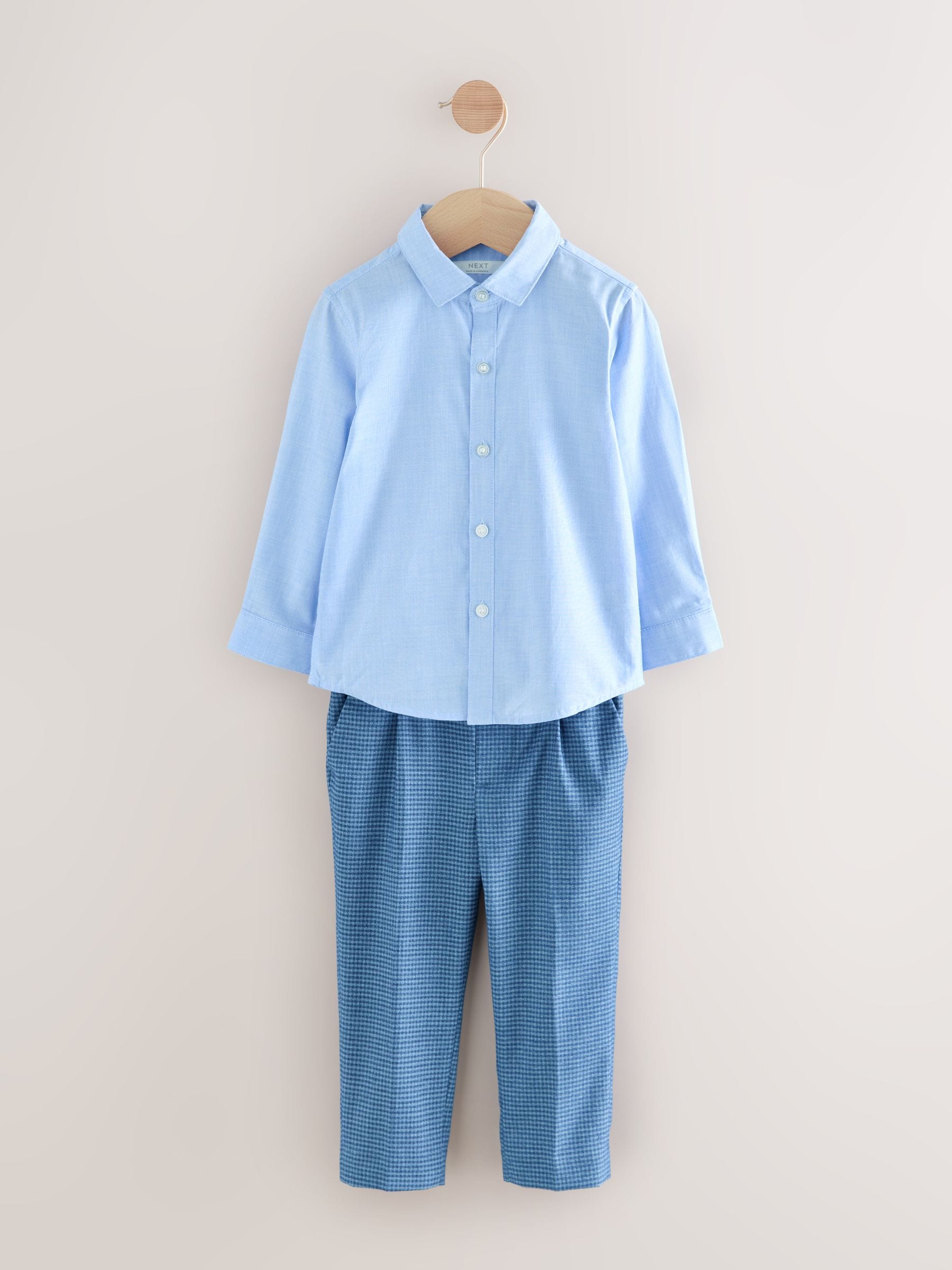 Next：日本 ブルー チェック - ブレザー、シャツ、パンツ、蝶ネクタイ