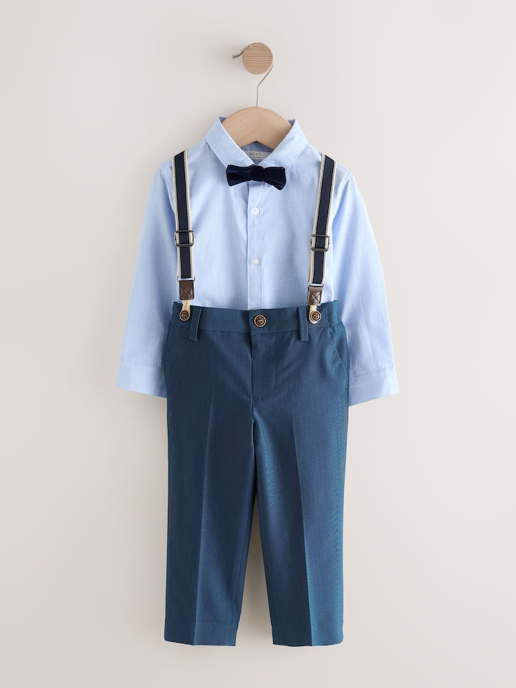 Azul - Shirt Trousers Braces and Bow Tie Set (3mths-9yrs) - Imagen 1 de 4 Azul - Shirt Trousers Braces and Bow Tie Set (3mths-9yrs) - Imagen 1 de 4