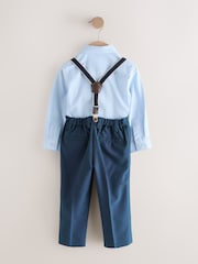 Azul - Shirt Trousers Braces and Bow Tie Set (3mths-9yrs) - Imagen 2 de 4