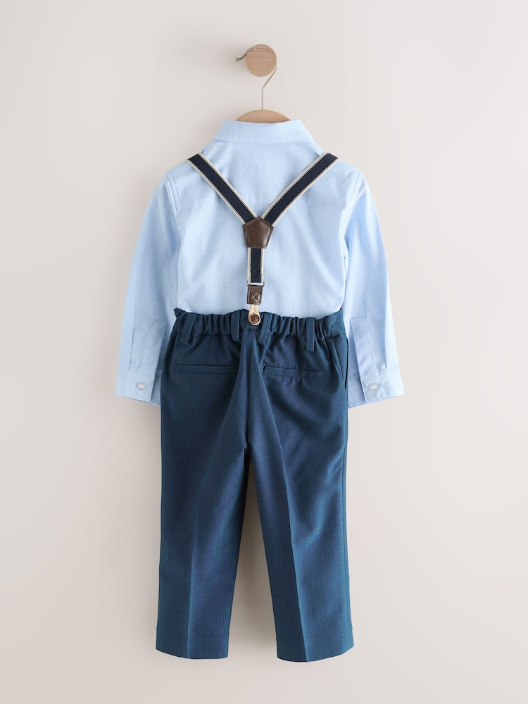 Azul - Shirt Trousers Braces and Bow Tie Set (3mths-9yrs) - Imagen 2 de 4 Azul - Shirt Trousers Braces and Bow Tie Set (3mths-9yrs) - Imagen 2 de 4