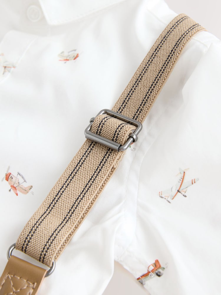 Transport All-Over Printed Shirt, Trousers, Braces & Bow Tie Set (3mths-9yrs) - Image 12 of 12