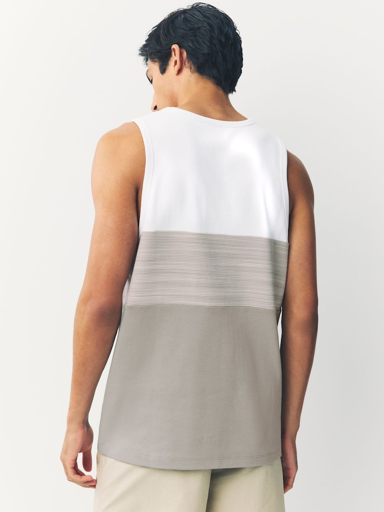 Grey/White/Navy Block Vests 3 Pack - Image 6 of 11