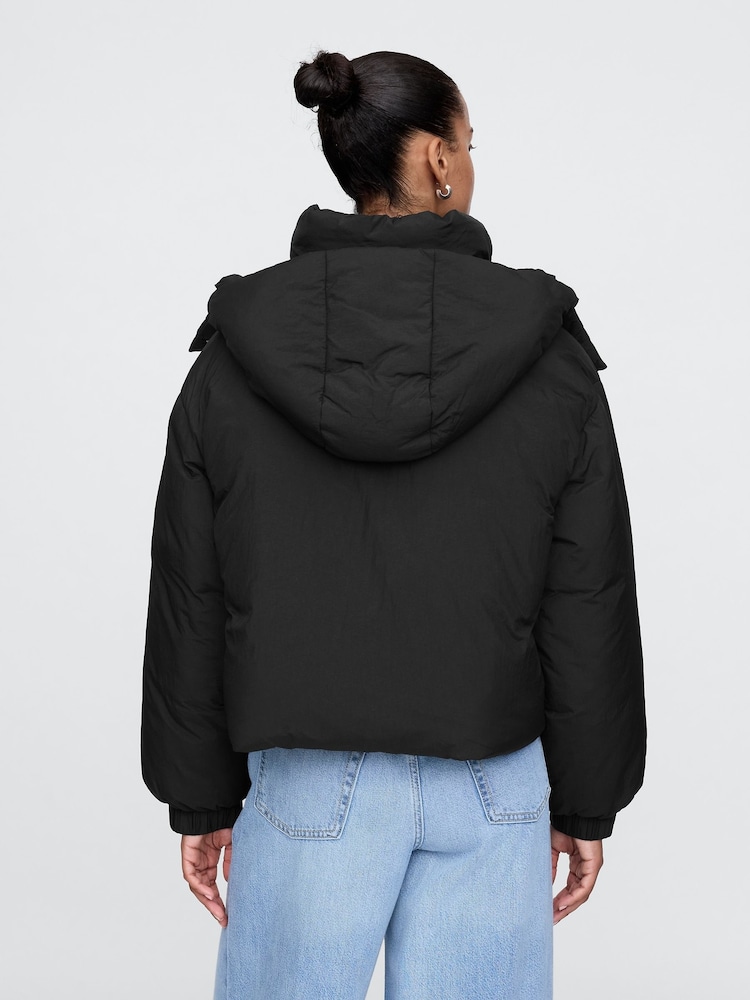 Negro - Gap Cropped Duvet Wrap Puffer Coat - Imagen 2 de 5 Negro - Gap Cropped Duvet Wrap Puffer Coat - Imagen 2 de 5