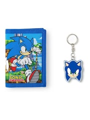 Vanilla Underground Blue Sonic The Hedgehog Boys Wallet & Keyring - Image 1 of 7