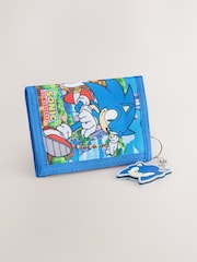 Vanilla Underground Blue Sonic The Hedgehog Boys Wallet & Keyring - Image 7 of 7