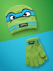 Vanilla Underground Green Teenage Mutant Ninja Turtles Boys Winter Hat and Gloves Set - Image 1 of 6