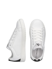Calvin Klein White Low Cut Lace-Up Sneakers - Image 4 of 8