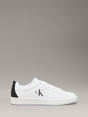 Calvin Klein White Low Cut Lace-Up Sneakers - Image 6 of 8
