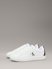 Calvin Klein White Low Cut Lace-Up Sneakers - Image 7 of 8