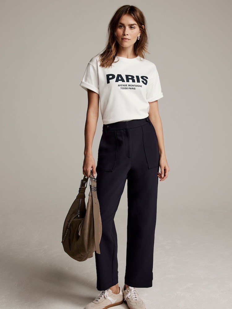 Mint Velvet Blue Tapered Trousers - Image 1 of 6