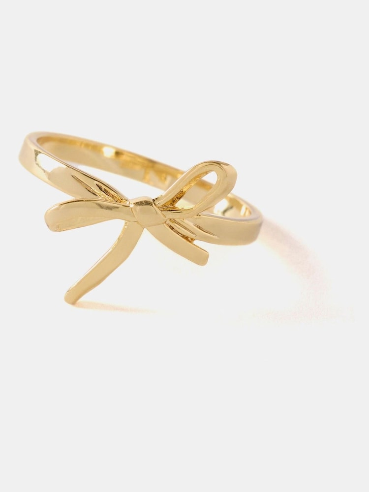 Mint Velvet Gold Tone Bow Ring - Image 1 of 2