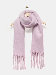 Mint Velvet Purple Wide Tassel Scarf - Image 2 of 3