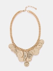 Mint Velvet Gold Tone Statement Disc Necklace - Image 1 of 2