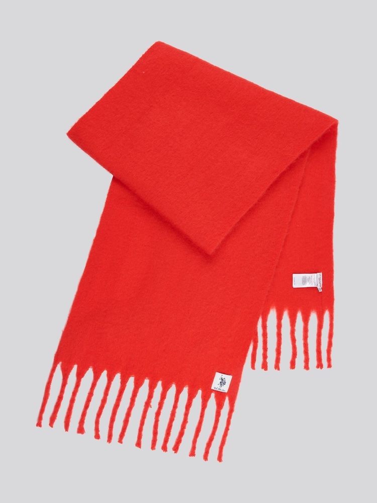 U.S. Polo Assn. Orange Super Soft Brushed Large Winter Scarf - Image 2 of 3
