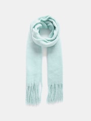 Mint Velvet Blue Wide Tassel Scarf - Image 2 of 3