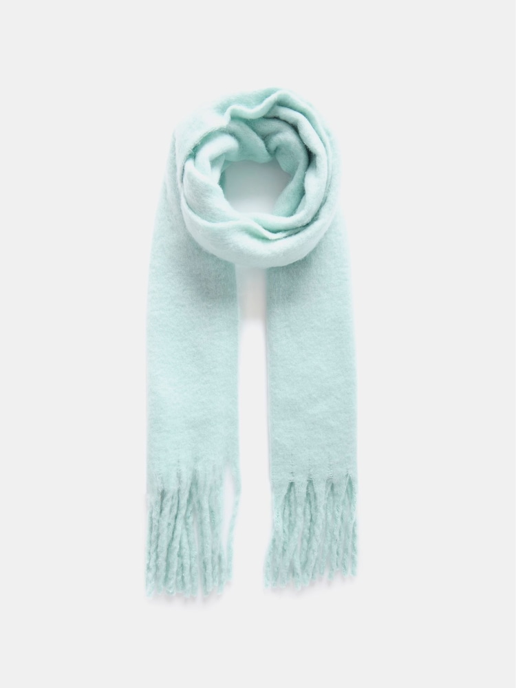 Mint Velvet Blue Wide Tassel Scarf - Image 2 of 3