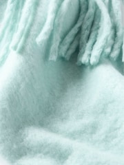 Mint Velvet Blue Wide Tassel Scarf - Image 3 of 3