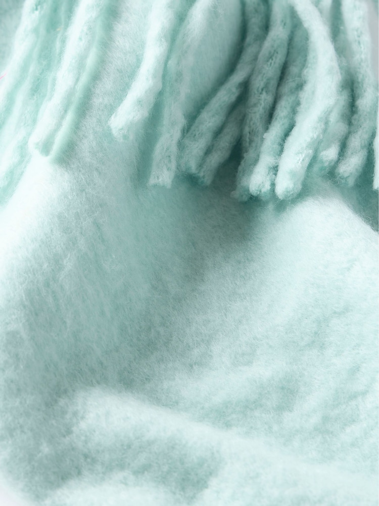 Mint Velvet Blue Wide Tassel Scarf - Image 3 of 3