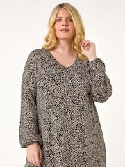 Túnica Roman Curve com Estampa Abstrata e V Neck - Imagem 5 de 6