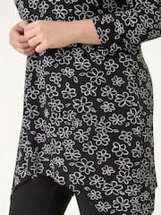 Roman Curve Floral Print V-Neck Tunic - Bild 5 von 5
